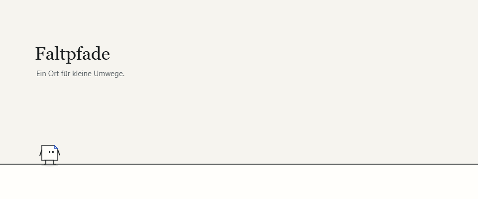 Pixel auf einem ruhigen Papierboden