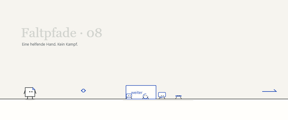 Pixel in der ersten Szene von 08 · Helfer aus Papier