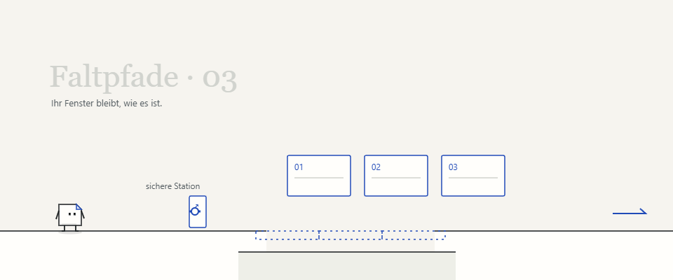 Pixel in der ersten Szene von 03 · Raum für neue Wege